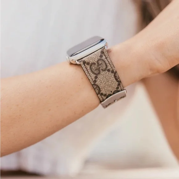 Upcycled Gucci GG Apple Watch Band - Picture 3 of 10